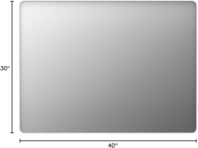 LOAAO 40x30 Inch White Metal Framed Bathroom Mirror