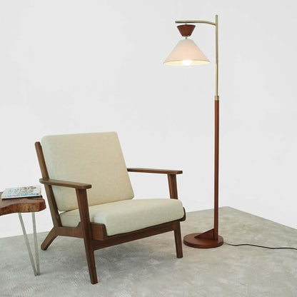 Floor Lamp with Foot Switch, Modern Standing Lamp with Linen Shade, Tall Reading Lamp for Living Room,Bedroom,Office,Study Room