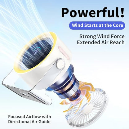 Coolhill USB Desk Fan for Bedroom: 100 Speeds Digital Display Quiet Table Fan