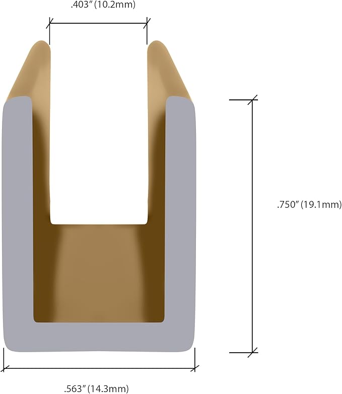 Brixwell SDCD38SB-CCP72-XCP50 Satin Brass 3/8" Fixed Panel Shower Door Deep
