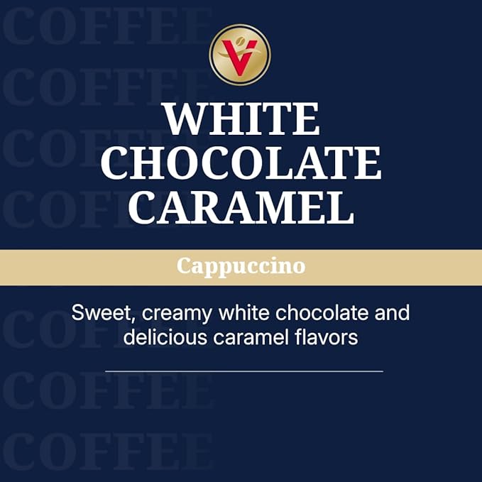 Victor Allen's Coffee White Chocolate Caramel Flavored Cappuccino, Single Serve