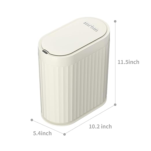 MRBIN Small Trash Can for Bathroom, Automatic Touch Less Garbage Bin