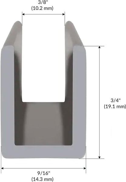 Brixwell SDCD38BN-CCP24-XCP10 Brushed Nickel 3/8" Fixed Panel Shower Door Deep