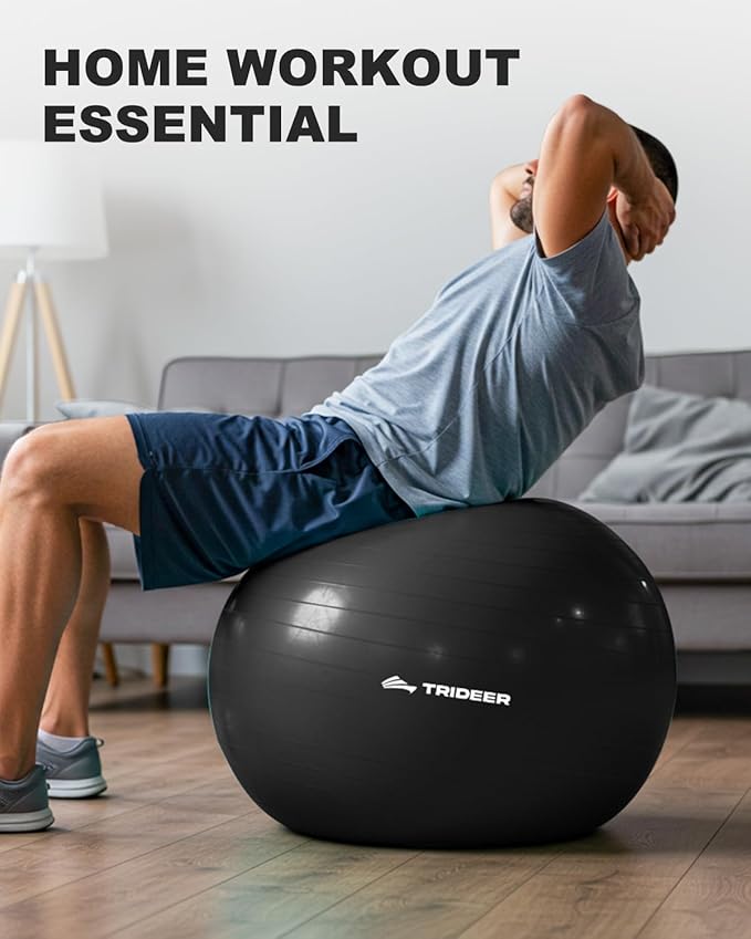 Trideer Exercise Ball for Yoga, Pilates & Fitness – Stability Ball Equipment