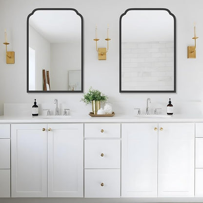 20X30 Inch Black Metal Framed Bathroom Mirror