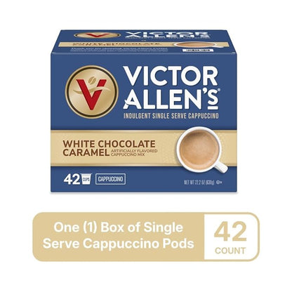 Victor Allen's Coffee White Chocolate Caramel Flavored Cappuccino, Single Serve