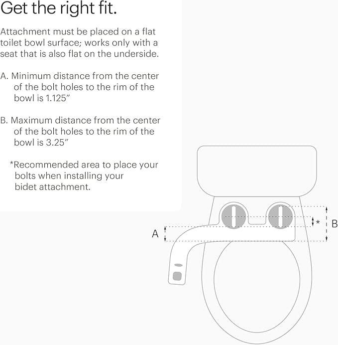 Brondell FSP-250 FreshSpa Thinline Precision Essential Bidet Attachment
