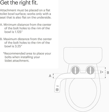 Brondell FSP-250 FreshSpa Thinline Precision Essential Bidet Attachment
