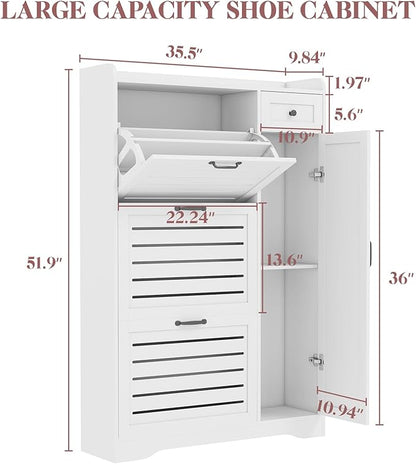 Narrow Shoe Storage Cabinet