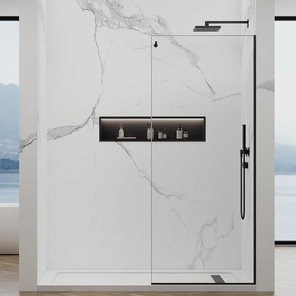 Shower Screen, 3/8" Tempered Glass, Shower Wall Panels, Fix Shower Glass Screen