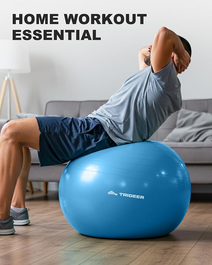 Trideer Exercise Ball for Yoga, Pilates & Fitness – Stability Ball Equipment