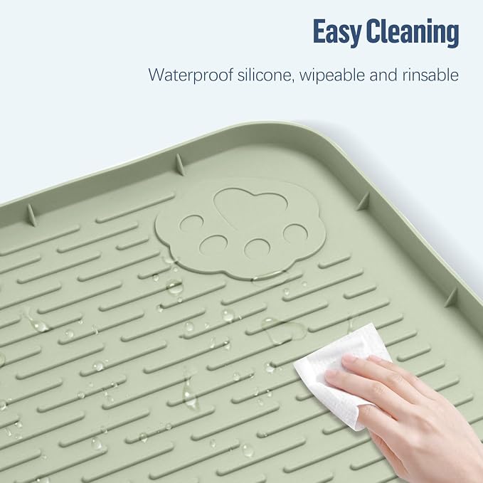 Pee Pad Holder for Dogs 50''x35'' Silicone Puppy Pee Pad Tray, Green | Extra Large Dog Potty Tray Leak-Proof, High Edge, No Spill Training Pads for Floor Protection, No Pee Pads