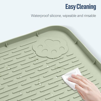 Pee Pad Holder for Dogs 57''x40'' Silicone Puppy Pee Pad Tray, Green | Extra Large Dog Potty Tray Leak-Proof, High Edge, No Spill Training Pads for Floor Protection, No Pee Pads