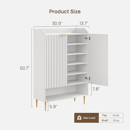 SICOTAS Fluted Shoe Cabinet