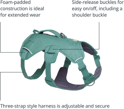 Ruffwear, Web Master, Multi-Use Support Dog Harness, Hiking and Trail Running, Service and Working, Everyday Wear, River Rock Green, Large/X-Large