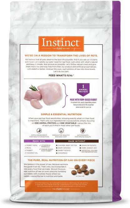 Instinct Limited Ingredient Diet, Natural Dry Cat Food, Grain Free Recipe - Real Rabbit, 10 lb. Bag