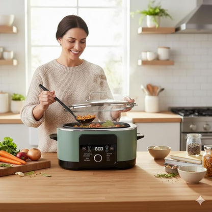 8.5 Quart Large Capacity Multi Cooker, Programmable Electric Pot