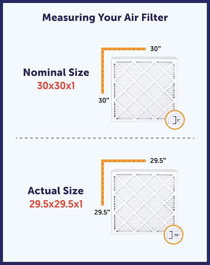 Filter King 37x17x1 Air Filter | 4-PACK | MERV 8 HVAC Pleated A/C Furnace