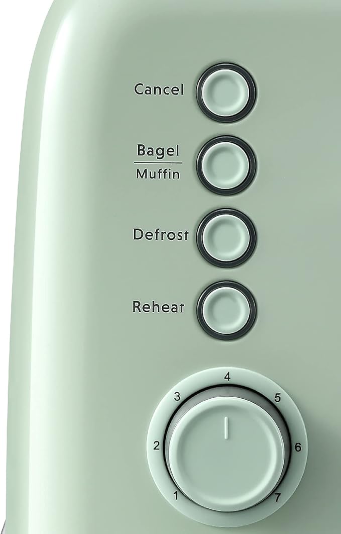 BUYDEEM DT620 2-Slice Toaster, Extra Wide Slots, Retro Stainless Steel
