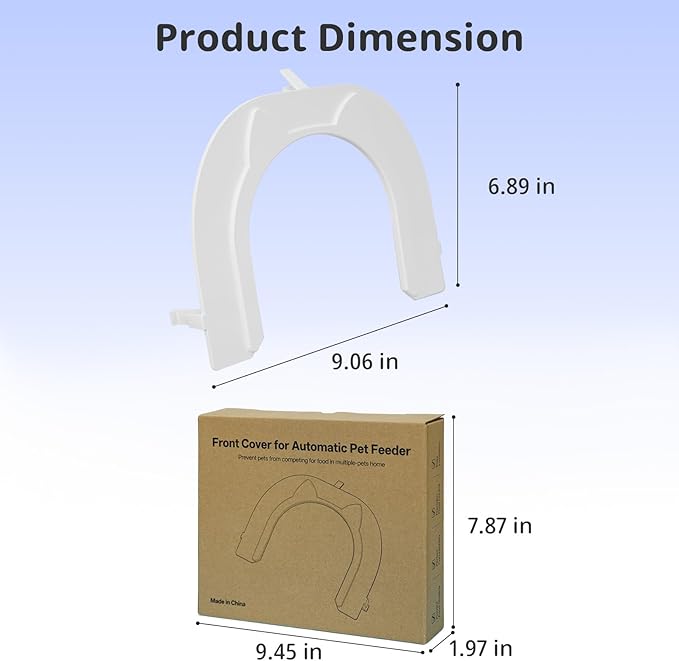Front Cover for Automatic Microchip Cat Pet Feeder