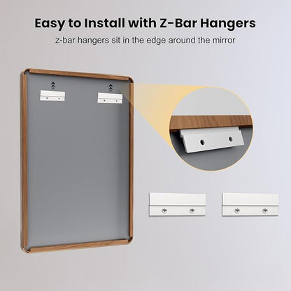 LOAAO 40X32 Inch Bathroom Mirror