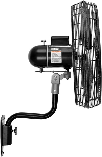 Continental Dynamics CD Premium 24" Oscillating Wall Mount Fan, TEFC Motor