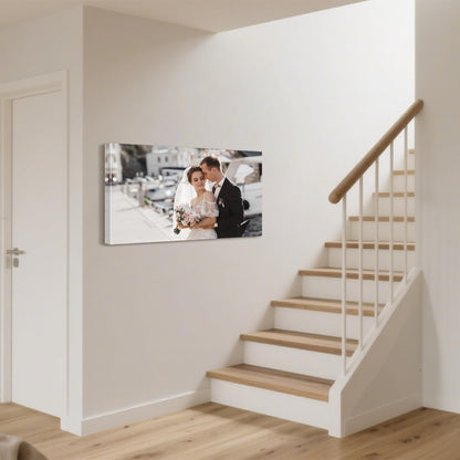 Personalized Custom Canvas Prints with Your Photos & Text, Customized Picture Print, Transform Own Images Into Framed Wall Art Digitally Printed Photo to Canvas, Keepsakes Gifts for Family 40x24’’