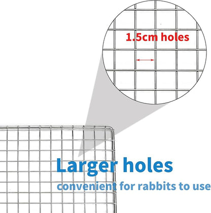 PODOO Rabbit Litter Box – Training Potty Tray for Guinea Pig & Small Pets · Spacious Grid Pan with Low Entrance, Easy-Clean & Odor-Resistant—Helps Keep a Clean Cage and Reduce Mess