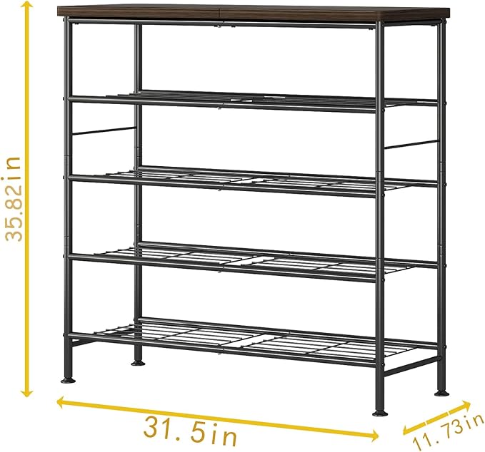 SUOERNUO Shoe Rack Organizer 5 Tier