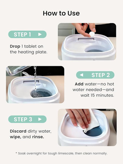GROWNSY Descaling Tablets for Bottle Warmer & Sterilizer, Daily Essential