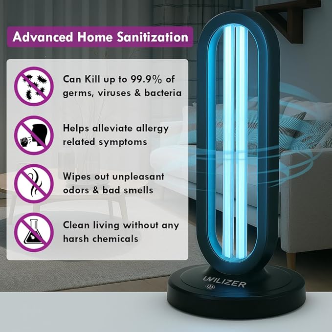 UVILIZER Tower - UV Light Sanitizer & Ultraviolet Lamp