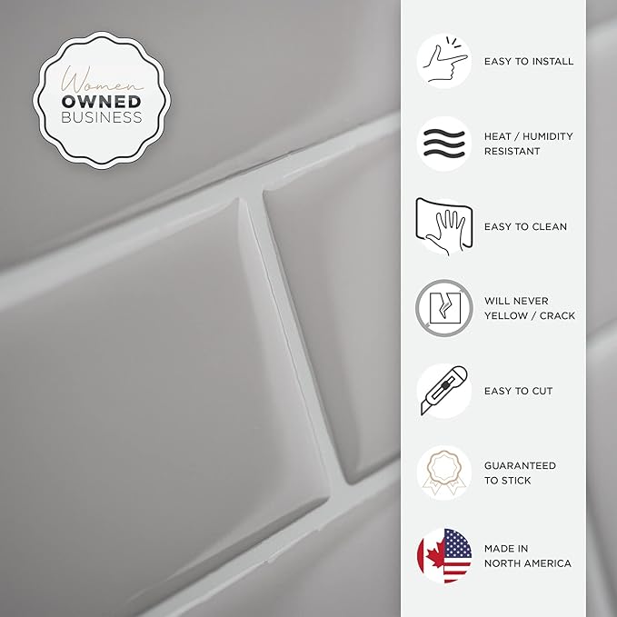 SMART TILES Peel and Stick Backsplash- 10 Sheets of 10.95" x 9.70"