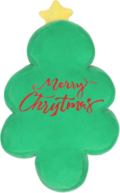 DODODOLA Dog Toys Squeaky Christmas Tree Gift Plush Dog Toys Stuffed Dog Toys with Crinkle Paper for Large Dogs Medium Puppy