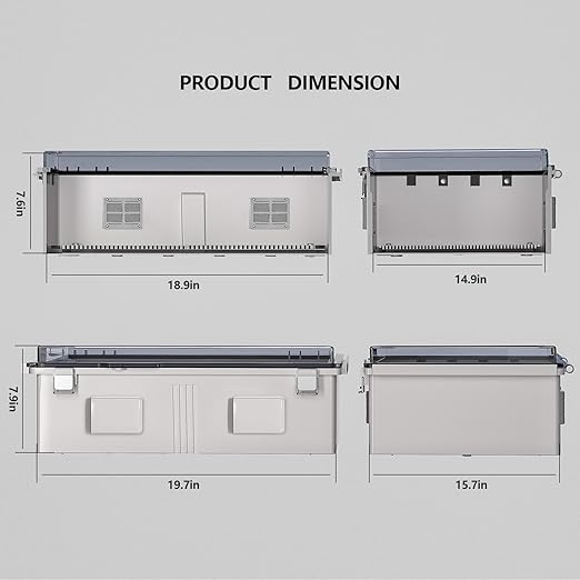 ABS Electrical Junction Box, Ventilated Design, Cable Grommets, IP65 Waterproof
