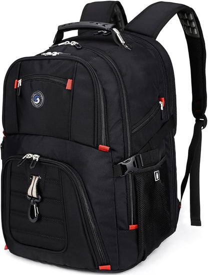 SHRRADOO Extra Large 50L Travel Laptop Backpack with combination lock, College High School Backpack Airline Approved Business Work Bag Fits 17 Inch Computer for Men Women
