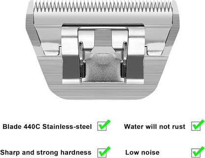 30W Wide Pet Dog Grooming Detachable Blades,Compatible with Andis,Oster A5,Wahl KM10 Clippers,Cut Length 1/50"(0.5mm),Fit for Larger Animals