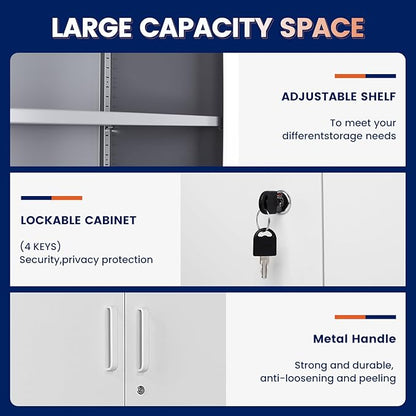 Yizosh Metal Storage Locking Cabinet