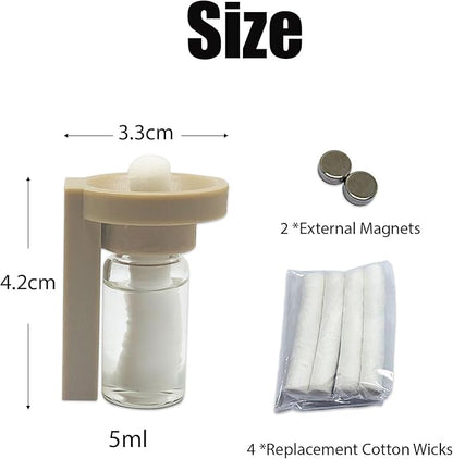 Jumping Spider Water Dispenser, Magnetic Hanging Feeder,Suitable for Jumping Spiders,Tarantulas, Praying Mantises,Arboreal Animals, and Other Small Animal Enclosure Accessories (Wood Color, 5ML)