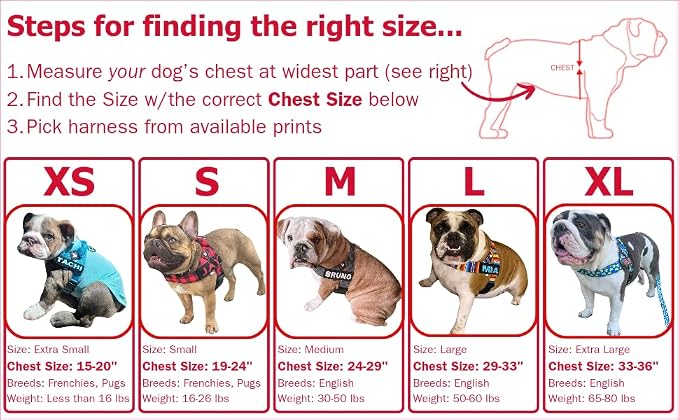 Adjustable Dog Harness– No Pull, No Choke – for English Bulldogs, French Bulldogs, Pugs & Broad-Chested Breeds – Easy, Safe Walks (Shark, Large)
