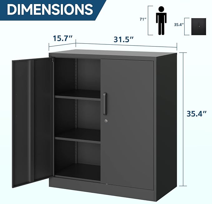 MIIIKO Metal Storage Cabinet