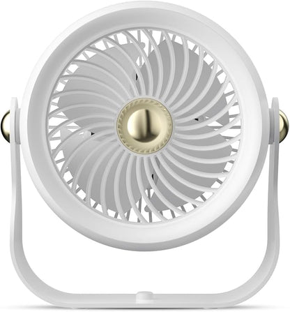 CIVPOWER Desk Fan: Table Fan Small Portable Rechargeable