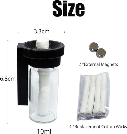 Jumping Spider Water Dispenser, Magnetic Hanging Feeder,Suitable for Jumping Spiders,Tarantulas, Praying Mantises,Arboreal Animals, and Other Small Animal Enclosure Accessories (Black, 10ML)