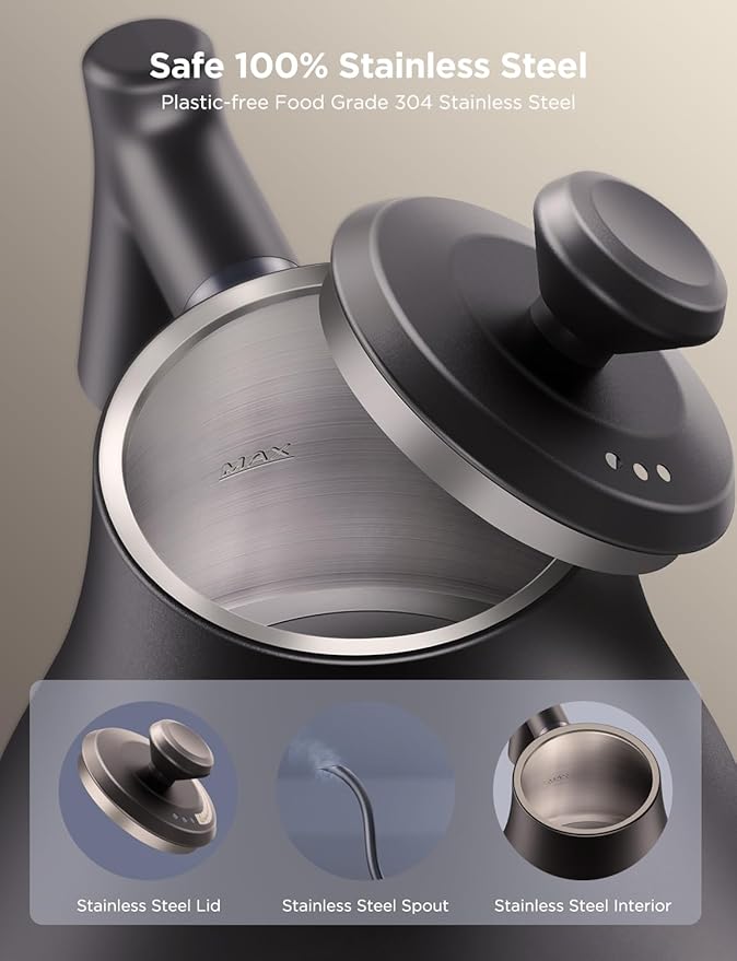 Govee Smart Electric Kettle, WiFi Variable Temperature Gooseneck Pour Over