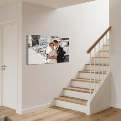 Personalized Custom Canvas Prints with Your Photos & Text, Customized Picture Print, Transform Own Images Into Framed Wall Art Digitally Printed Photo to Canvas, Keepsakes Gifts for Family 18x12’’