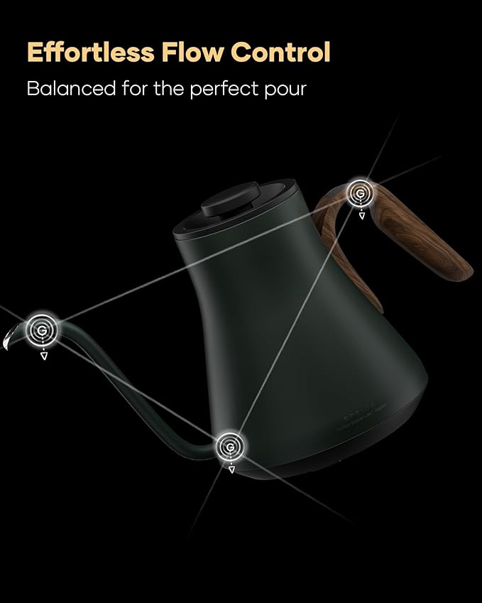 Cocinare FLOW B9 Gooseneck Electric Kettle, Precise Temperature Control
