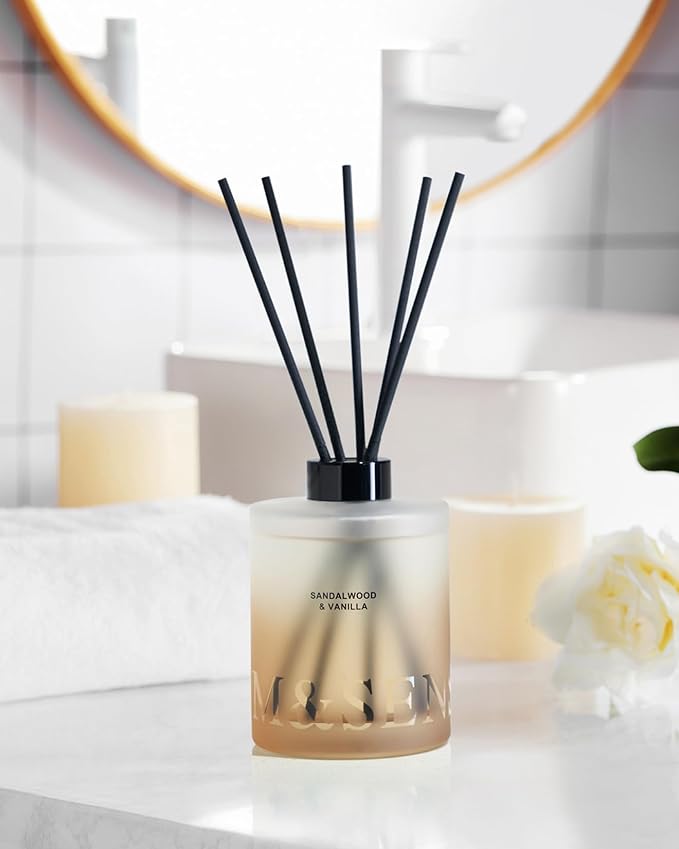 M&SENSE Sandalwood & Vanilla Reed Diffuser Set