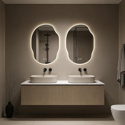 Asymmetrical Bathroom Mirror