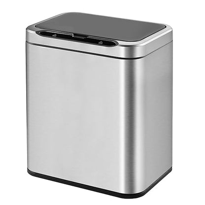 ELPHECO Stainless Steel Office Trash Can Motion Sensor Garbage Can Touchless