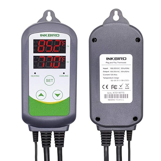 Inkbird ITC-308 Digital Temperature Controller 2-Stage Outlet Thermostat