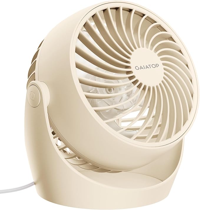 Gaiatop Desk Fan, 5-Inch Portable Electric Table Desktop Air Circulator Fans